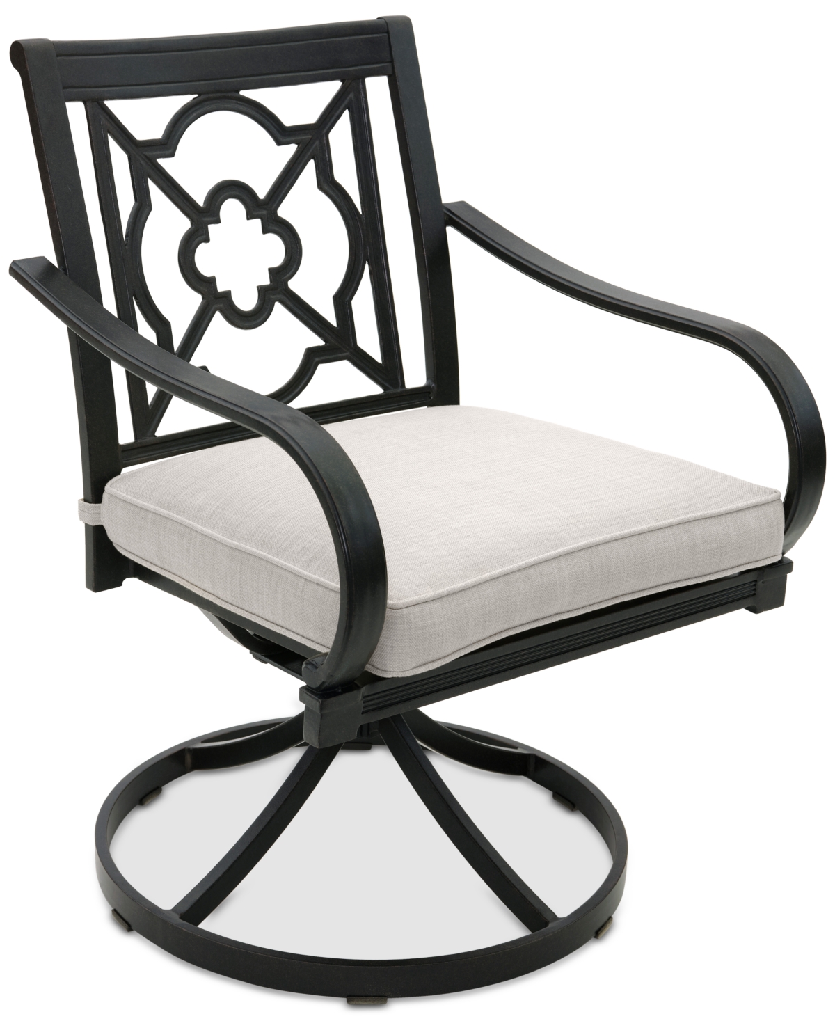 Agio St Croix Outdoor Swivel Chair In Pearl White