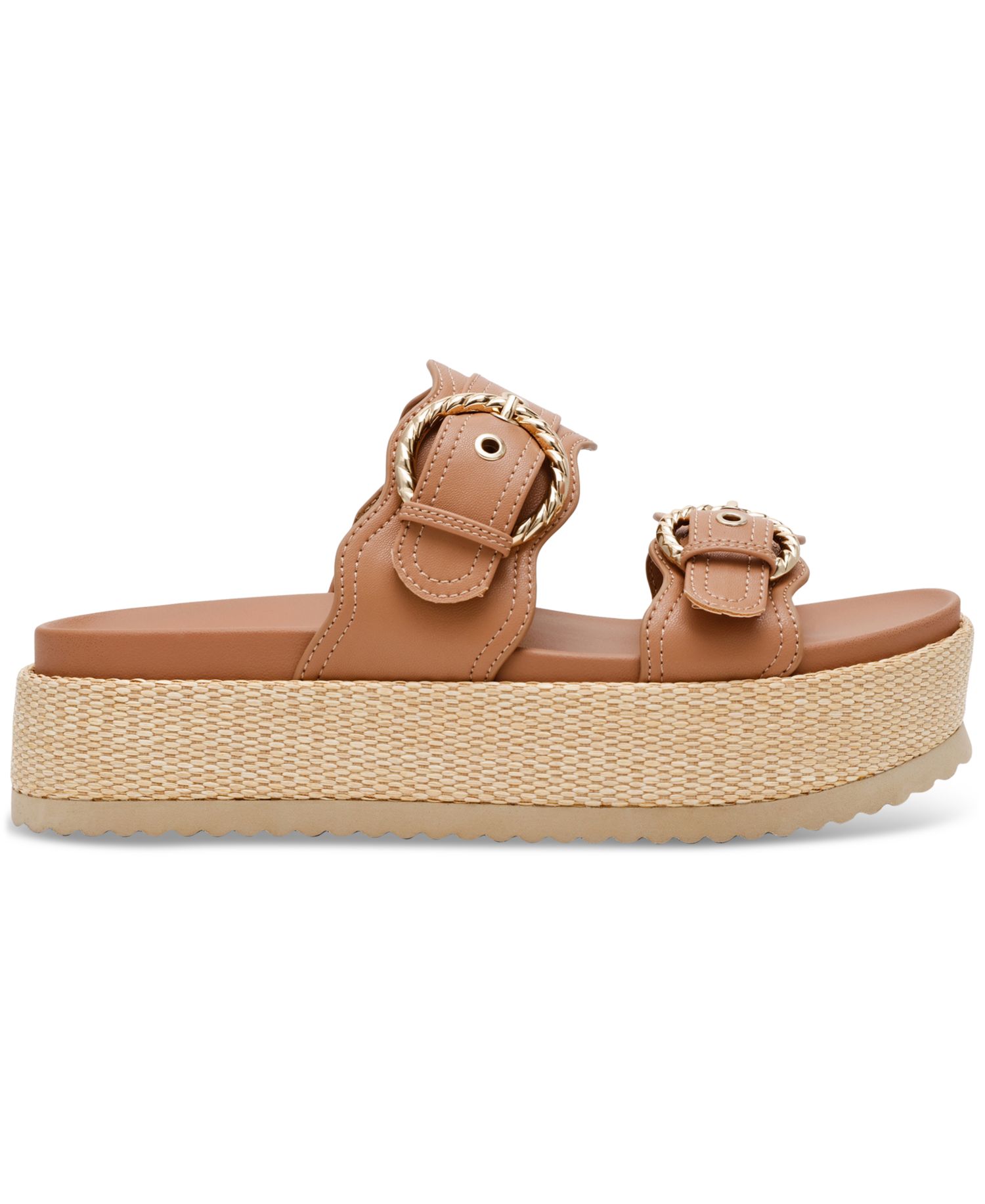 Women's Serpent Double Band Footbed Platform Sandals