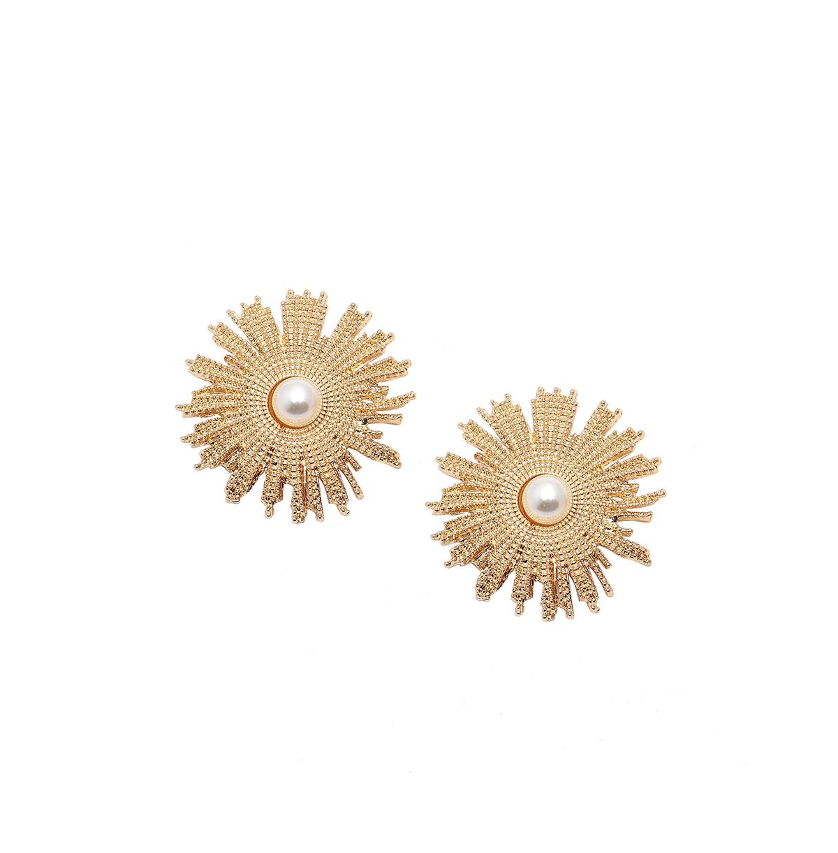 Sohi Rays Stud Earrings In Silver