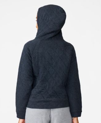 Women's Geo Quilted Hoodie Sweatshirt