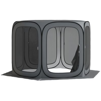 11ft Pop Up Screen Tent, UPF50+ Camping Gazebo w/ Carry Bag,