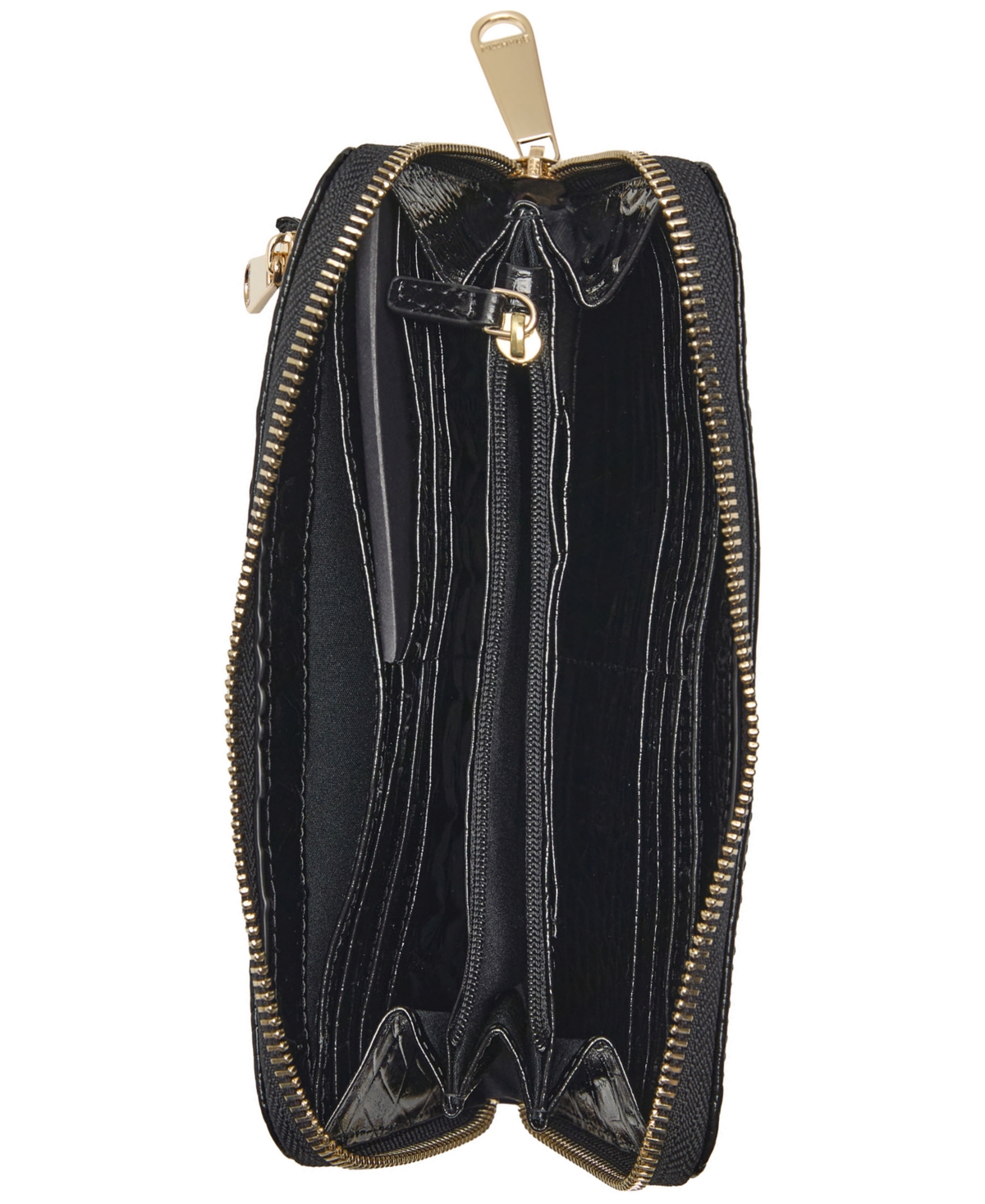 Brahmin Suri Melbourne Leather Zip-around Wallet In Black