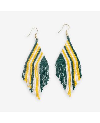 Haley Game Day Beaded Fringe Earrings