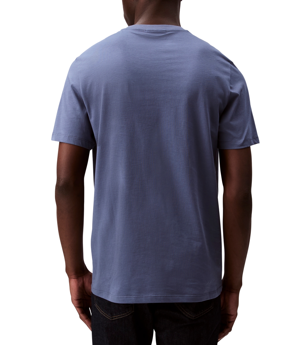 Shop Calvin Klein Men's Smooth Cotton Solid Crewneck T-shirt In Grisaille
