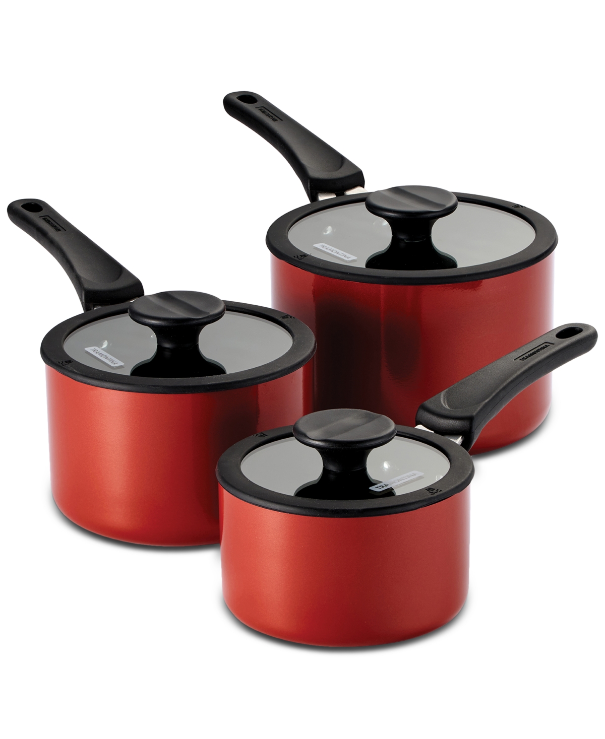 Tramontina Heavy-gauge Aluminum 6-pc. Nonstick Cookware Set In Red