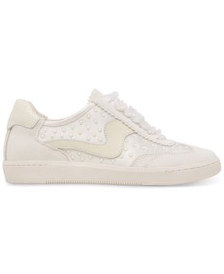 Women's Notice Pearl Mesh Low Profile Lace-Up Sneakers