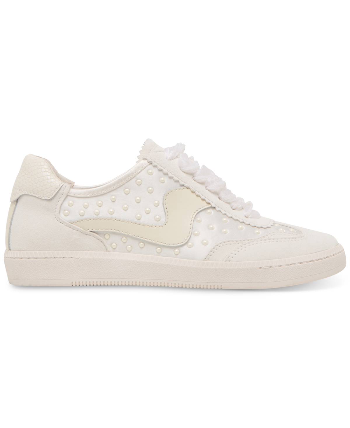 Dolce Vita Notice Sneaker In Off White Satin