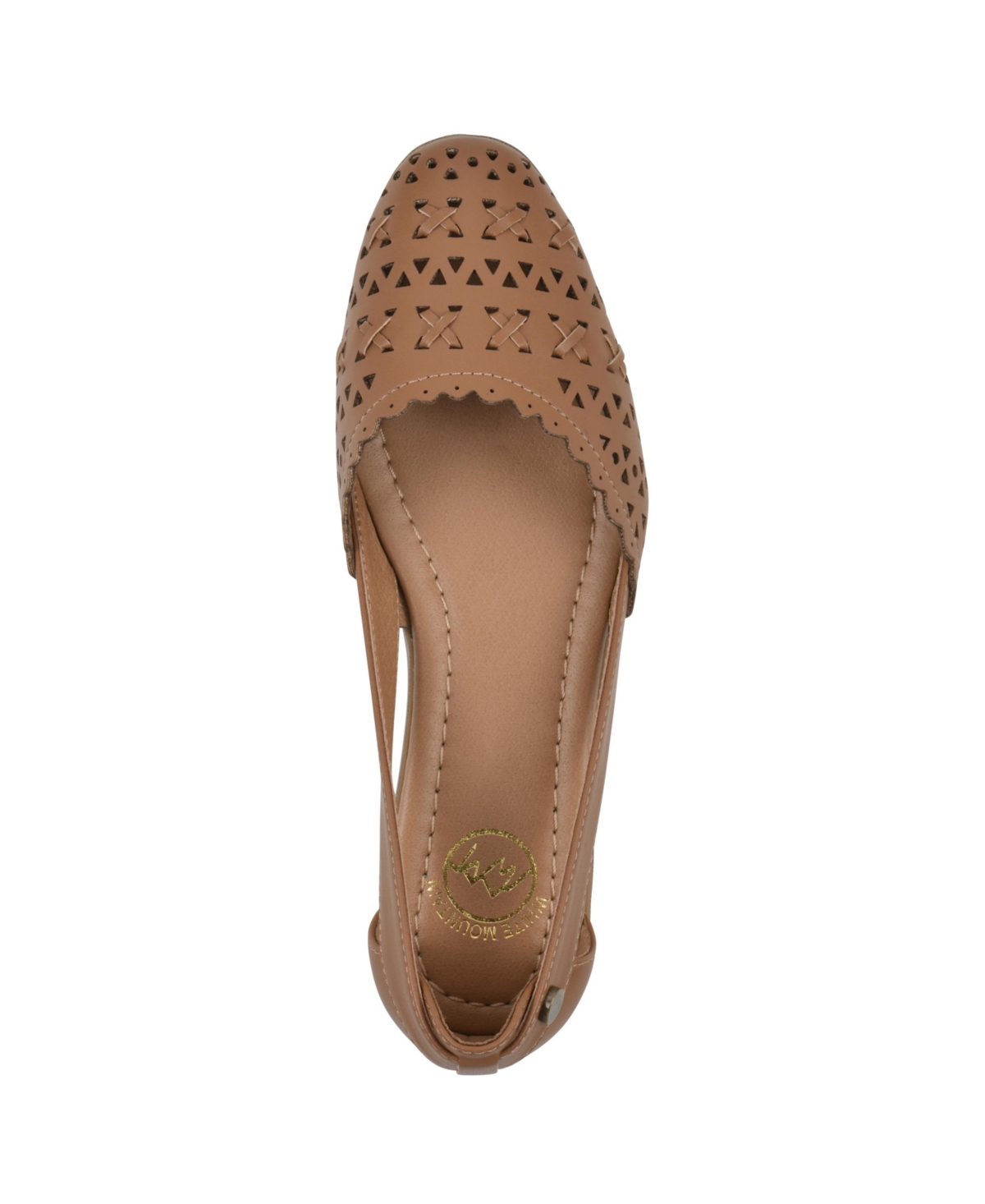 Shop White Mountain Women's Nobler Pointed Toe Flats In Tan Smooth