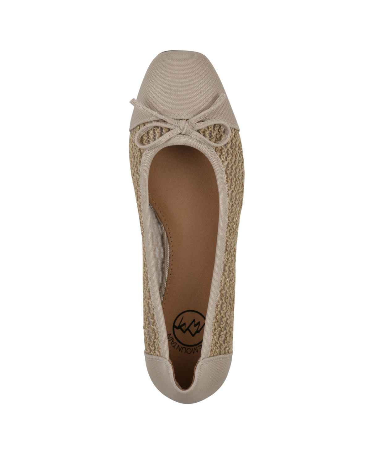 Shop White Mountain Women's Boco Round Toe Ballet Flats In Natural Metallic Multi