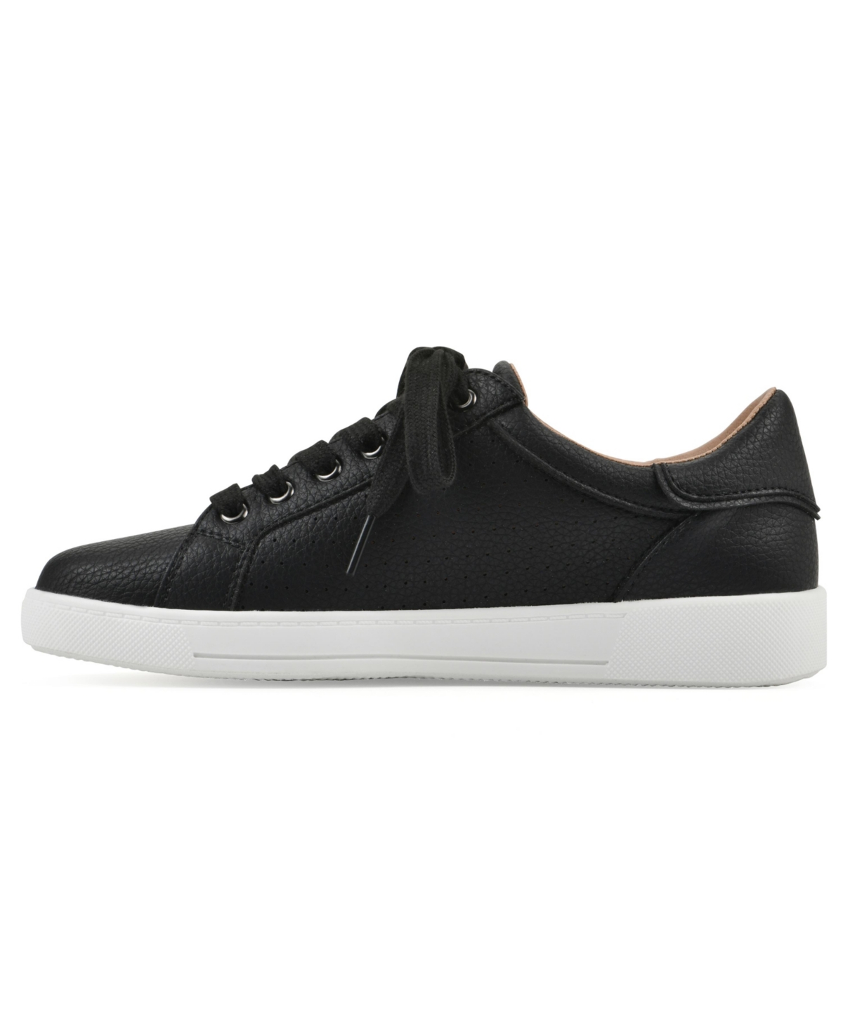 White Mountain Women's Uniform Lace-up Sneakers In Black Smooth