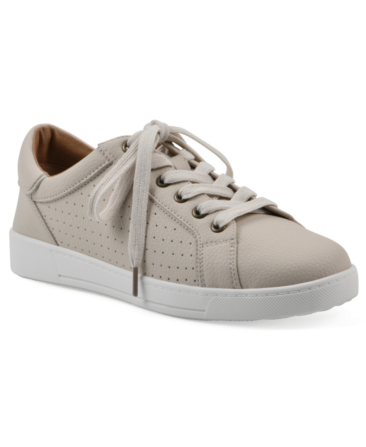 White Mountain Women's Uniform Lace-up Sneakers In Bone Smooth