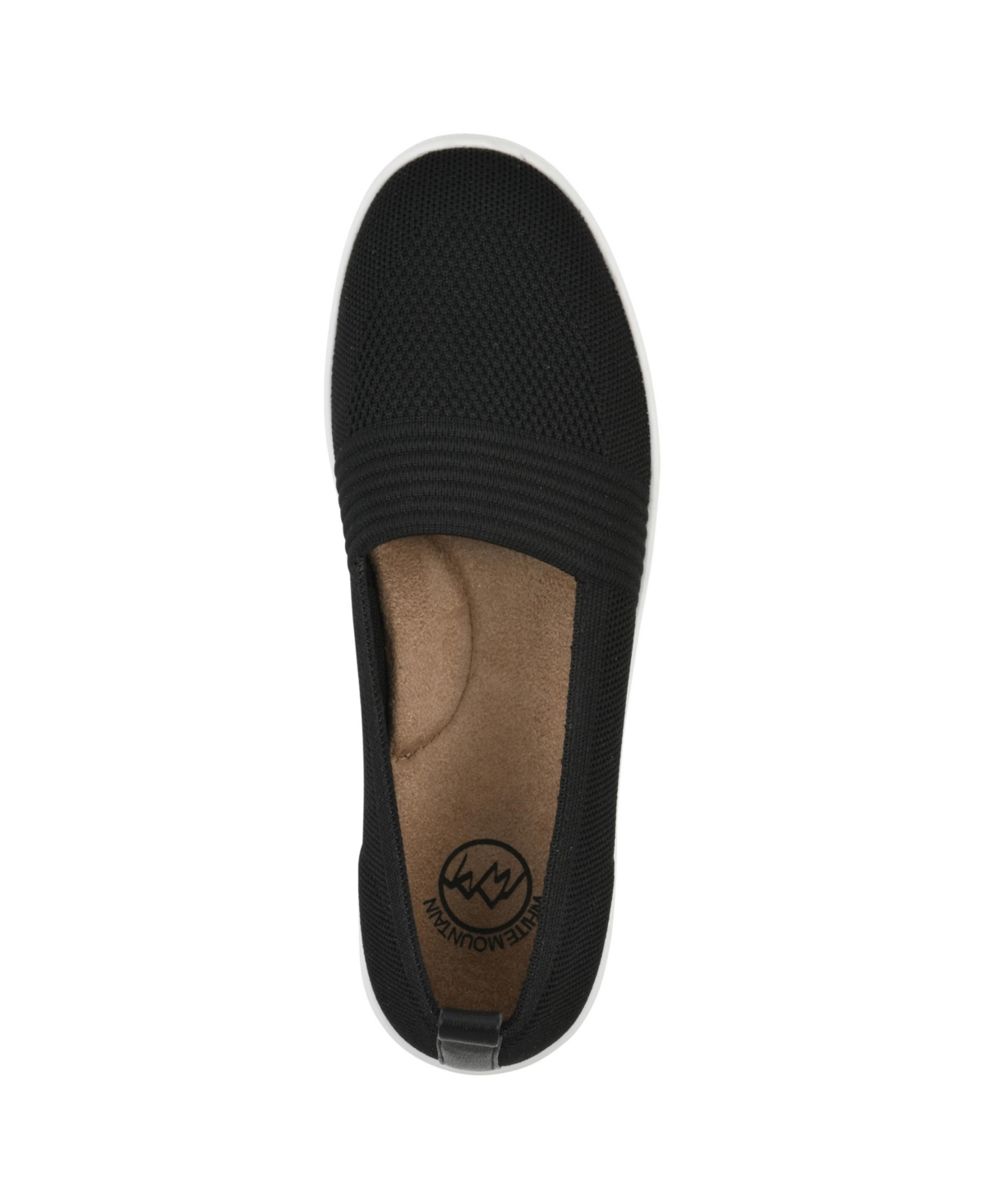 White Mountain Upbring Slip On Sneakers In Black Fabric