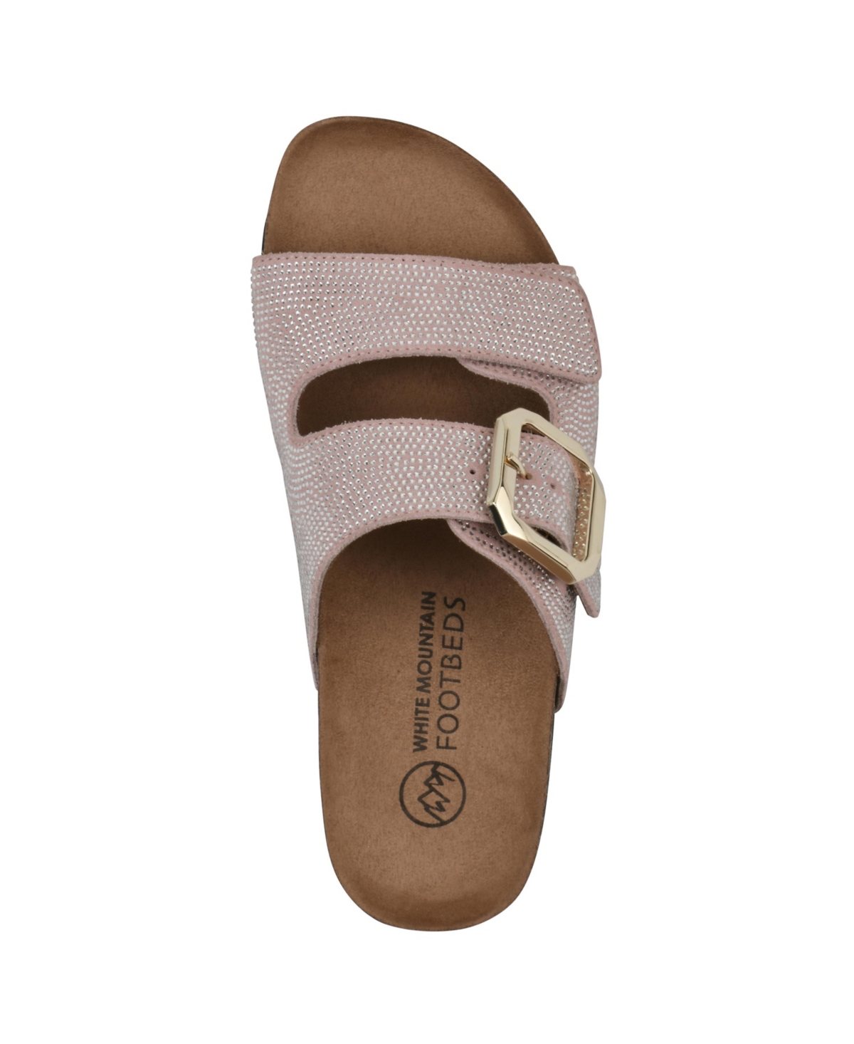White Mountain Women's Granitas Round Toe Flat Sandals In Blush Pink Suede