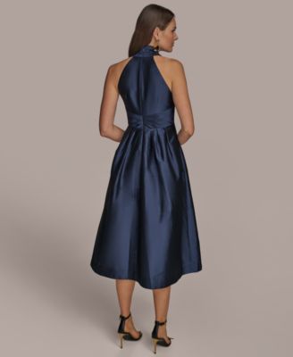 Women's A-Line Halter Midi Dress