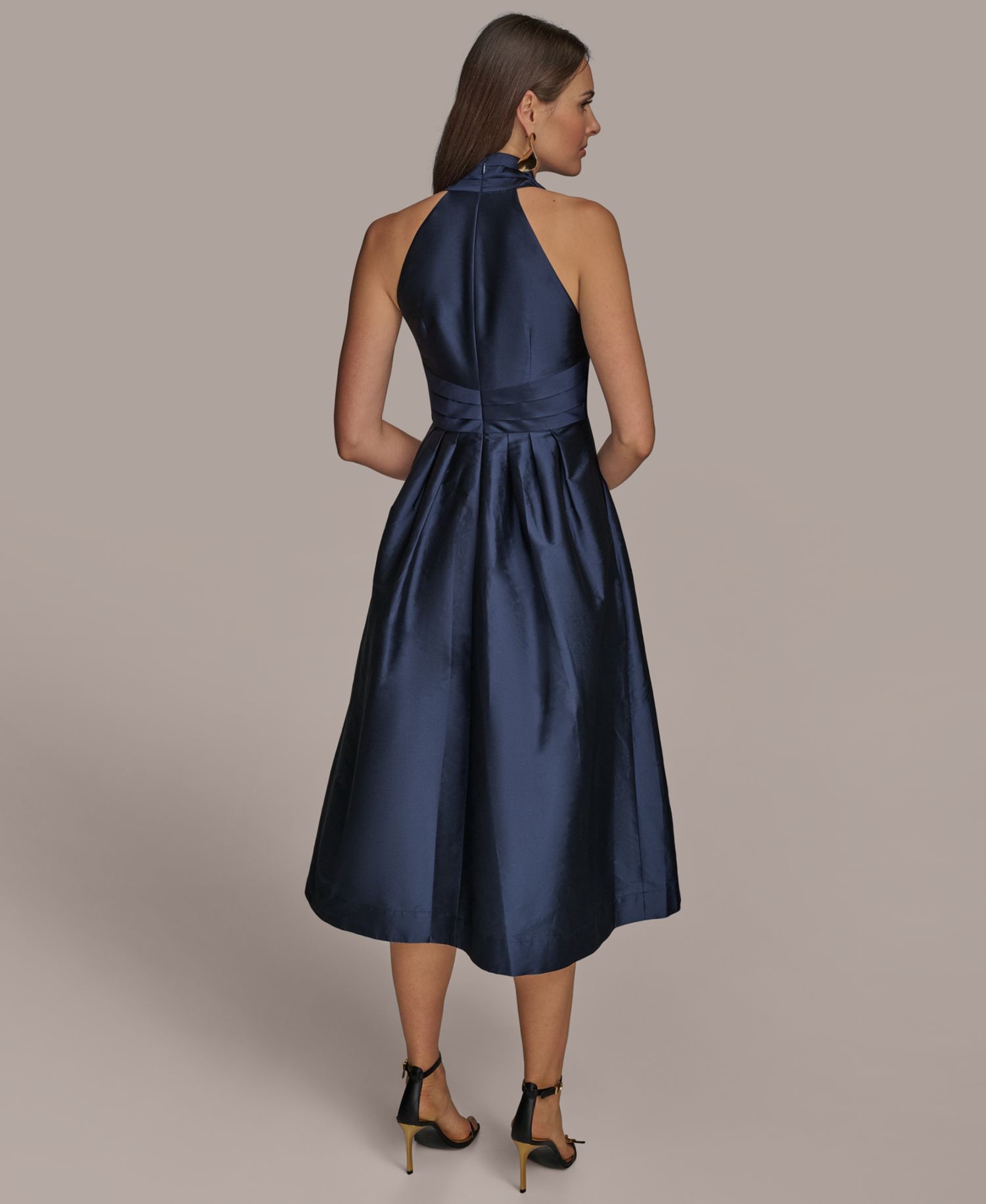 Women's A-Line Halter Midi Dress
