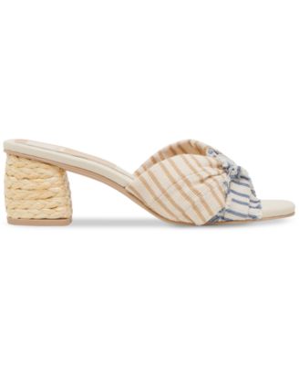Women's Izra Knot Raffia Block-Heel Dress Sandals