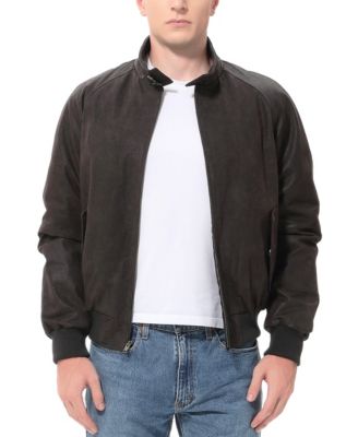 Big & Tall Men WWII Distressed Leather Bomber Jacket