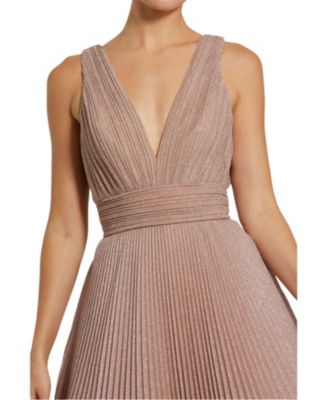 Mac Duggal Women's Shimmering Georgette Pleated Sleeveless