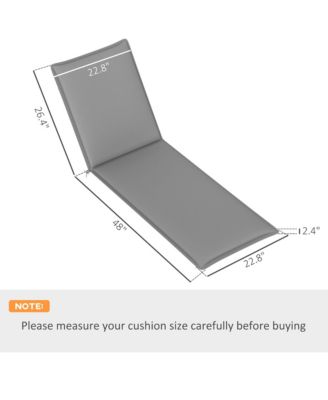 2PCS Chaise Lounge Chair Cushion, 76" x 23"