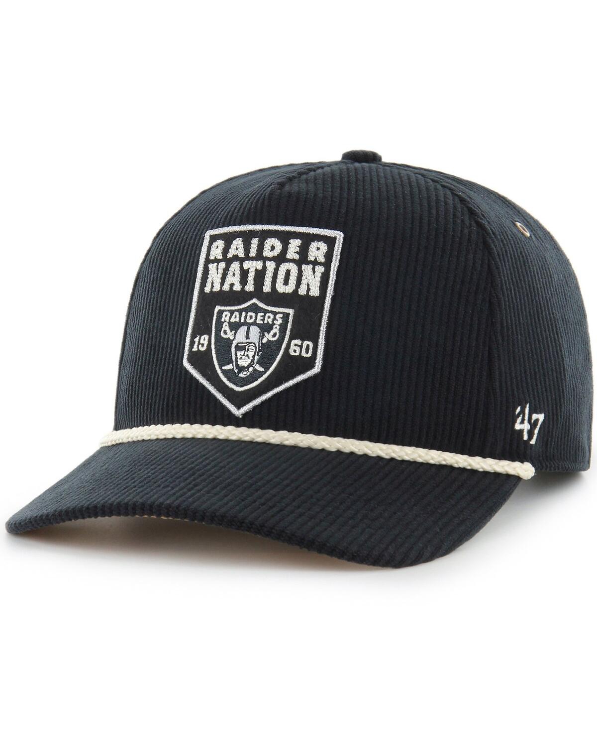 47 Brand Men's And Women's Black Las Vegas Raiders Touch Down Hitch Adjustable Hat