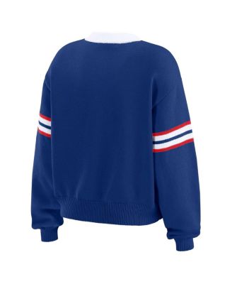 Women's Royal Buffalo Bills Lace-Up Pullover Sweatshirt
