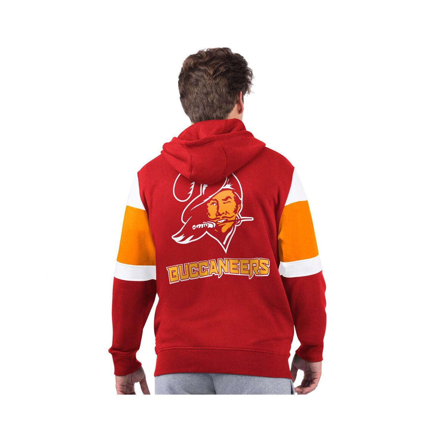 Men's Red Tampa Bay Buccaneers Extreme Vintage Logo Full-Zip Hoodie