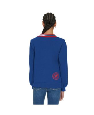 Women's Royal Buffalo Bills Alice V-Neck Pullover Sweatshirt
