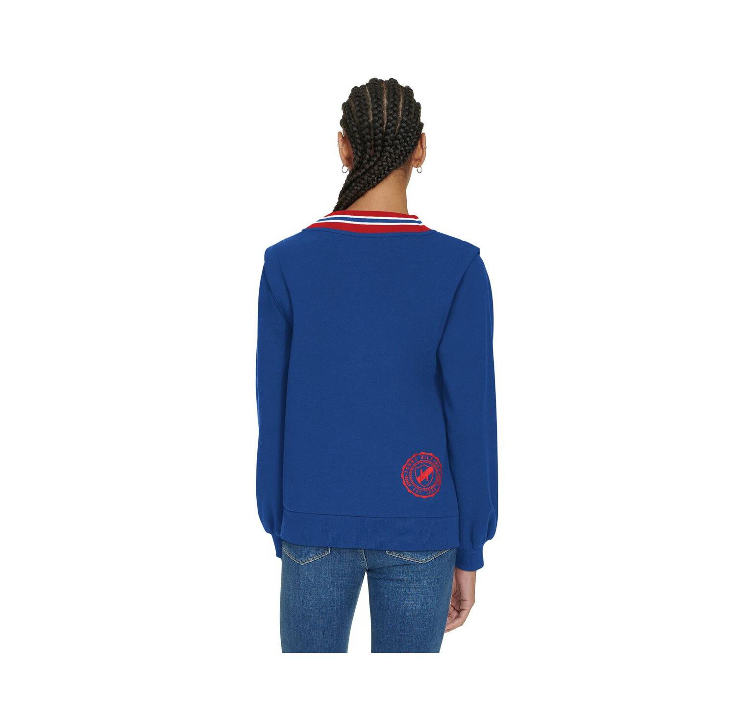 Women's Royal Buffalo Bills Alice V-Neck Pullover Sweatshirt