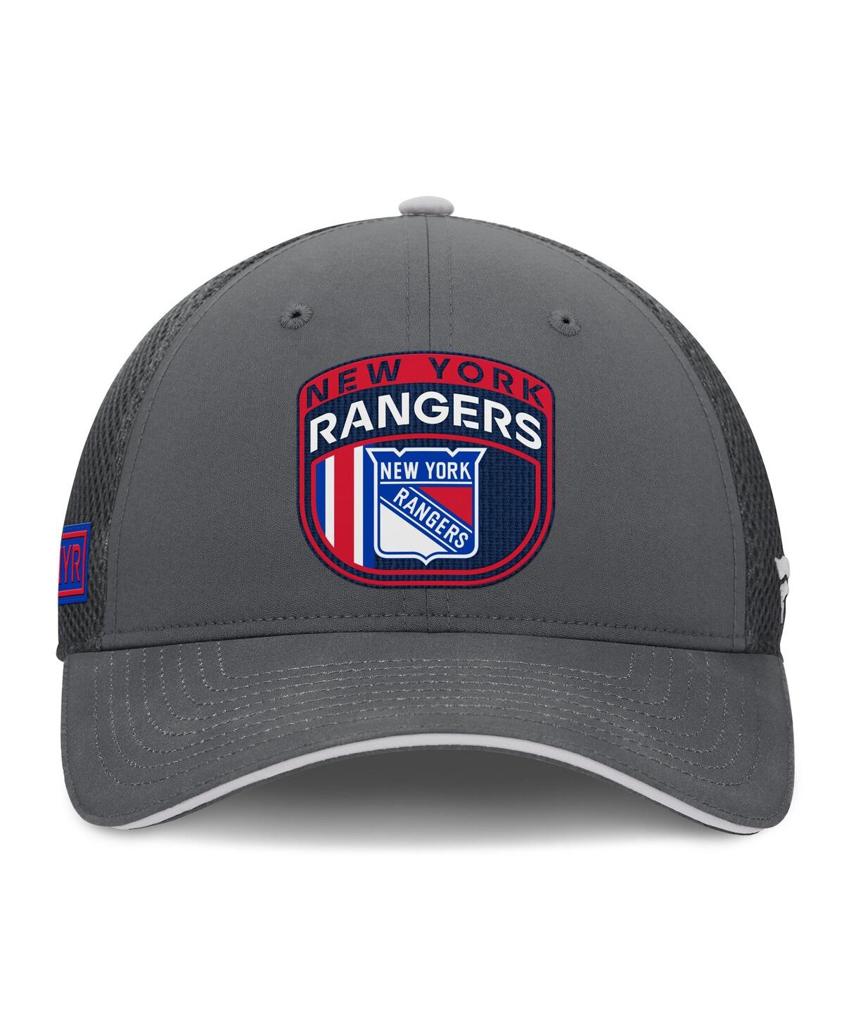 Fanatics Men's Gray New York Rangers Authentic Pro Home Ice Trucker Adjustable Hat In Gray