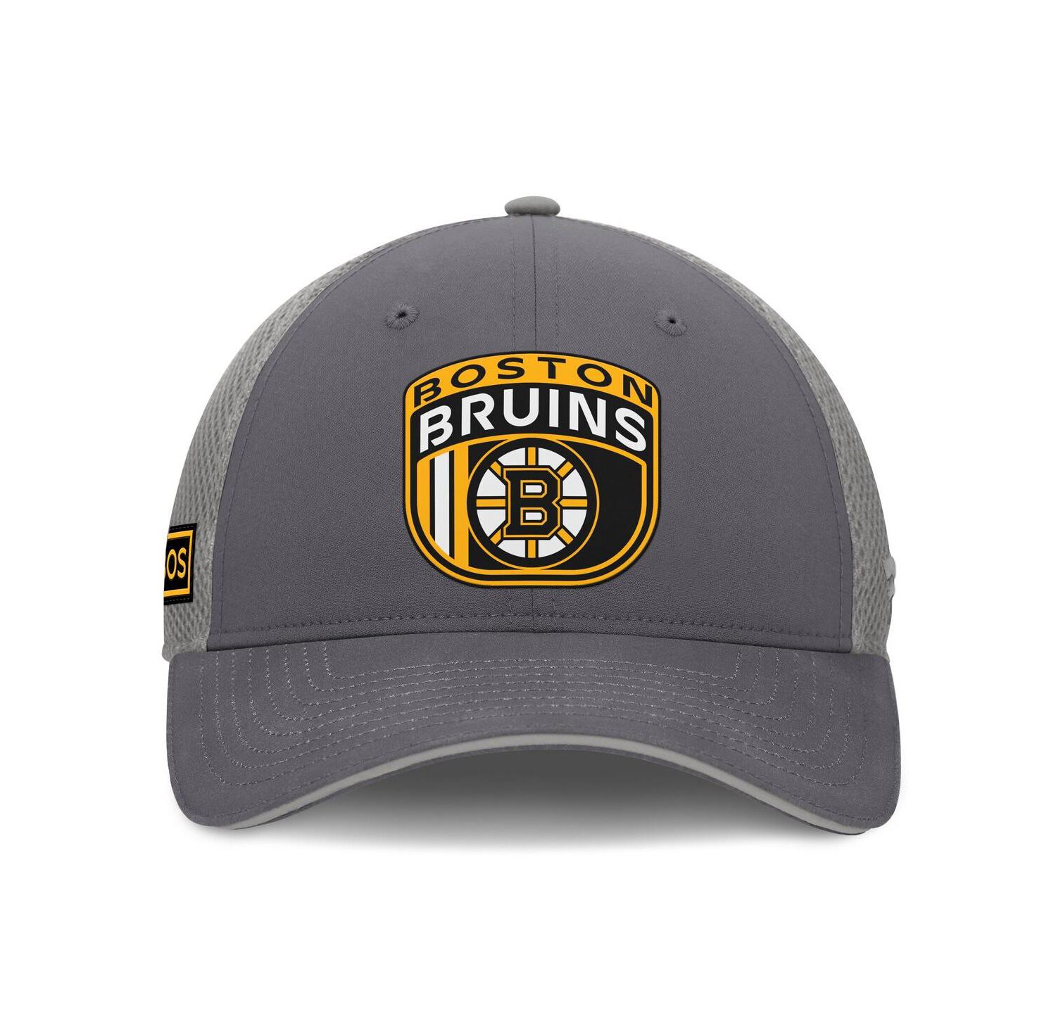 Men's Gray Boston Bruins Authentic Pro Home Ice Trucker Adjustable Hat