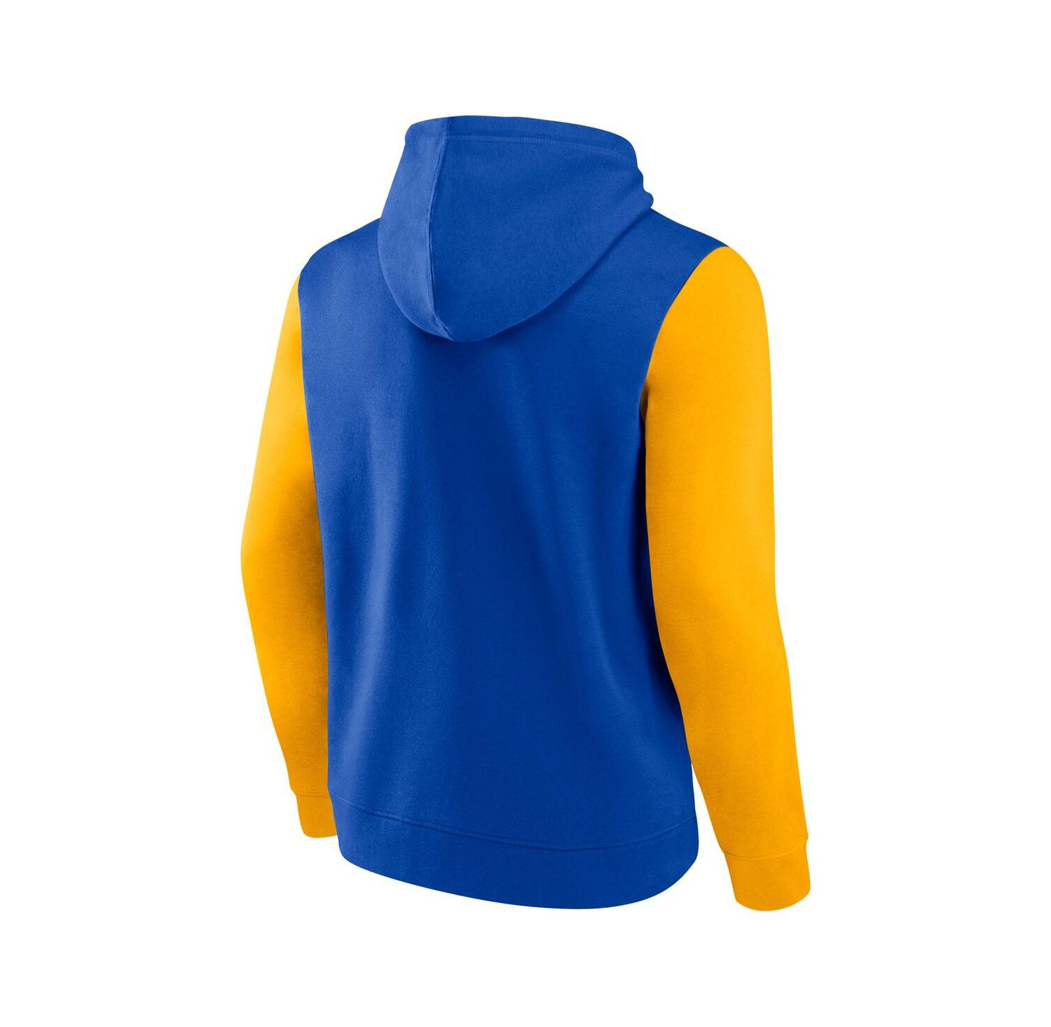 Men's Royal/Gold Los Angeles Rams Outline Pullover Hoodie