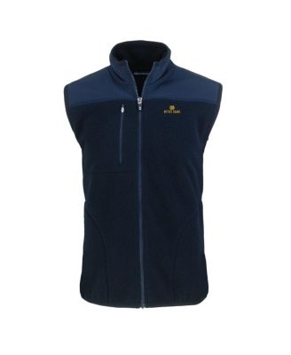 Men's Navy Notre Dame Fighting Irish Cascade Sherpa Fleece Full-Zip Vest