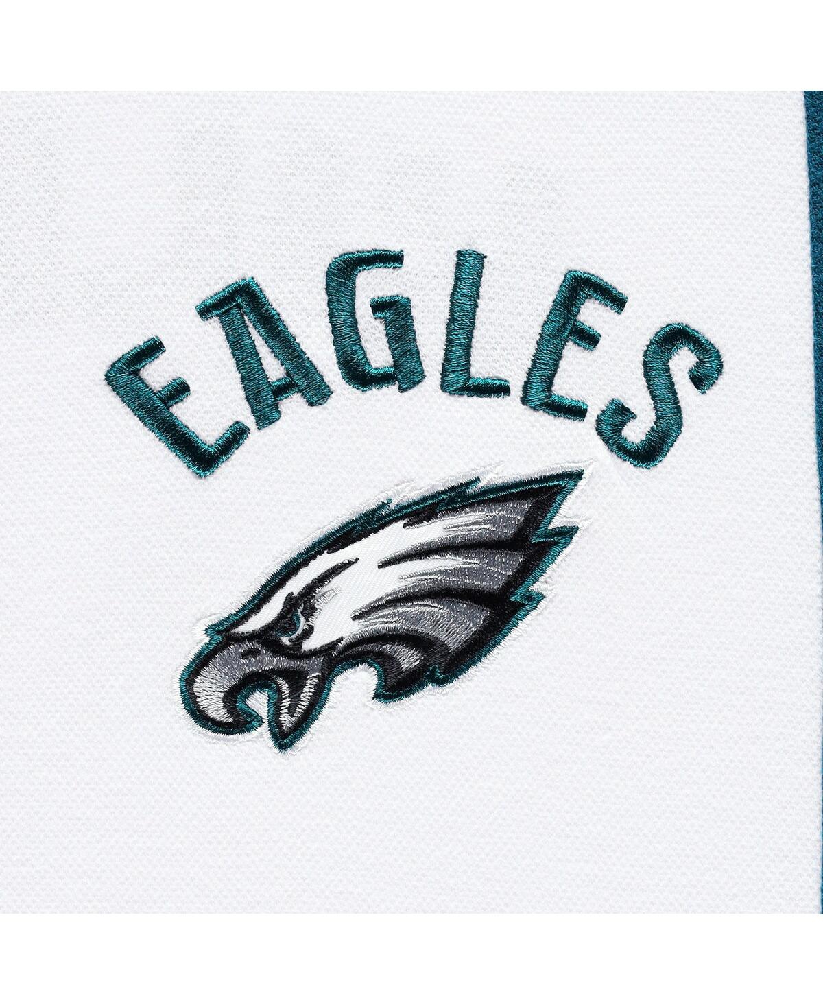 Tommy Hilfiger Men's White/midnight Green Philadelphia Eagles Nolan Full-zip Track Jacket In White,green
