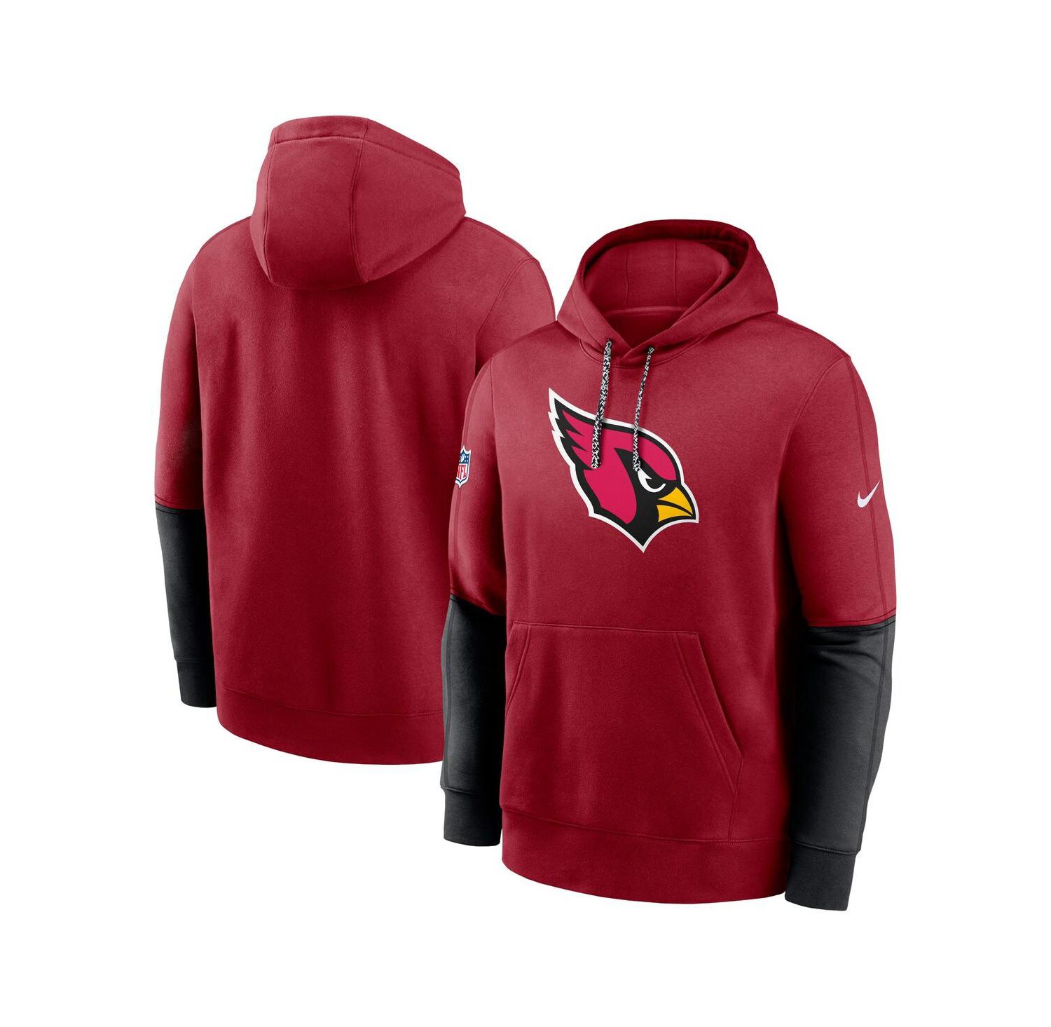 Men's Cardinal Arizona Cardinals 2024 Sideline Club Pullover Hoodie