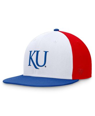 Men's White/Royal Kansas Jayhawks Tri-Tone Heritage Collector Fitted Hat