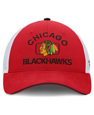Men's Red/White Chicago Blackhawks Authentic Pro Rink Trucker Hat