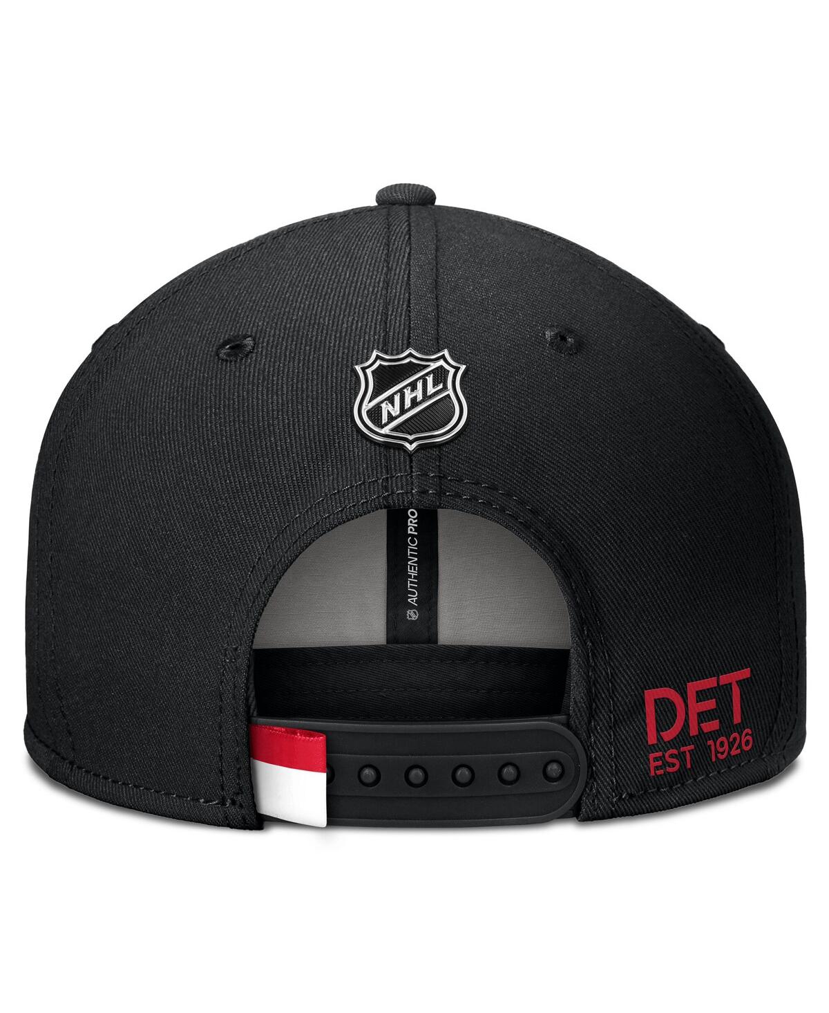 Fanatics Men's Black Detroit Red Wings Authentic Pro Prime Snapback Hat In Black