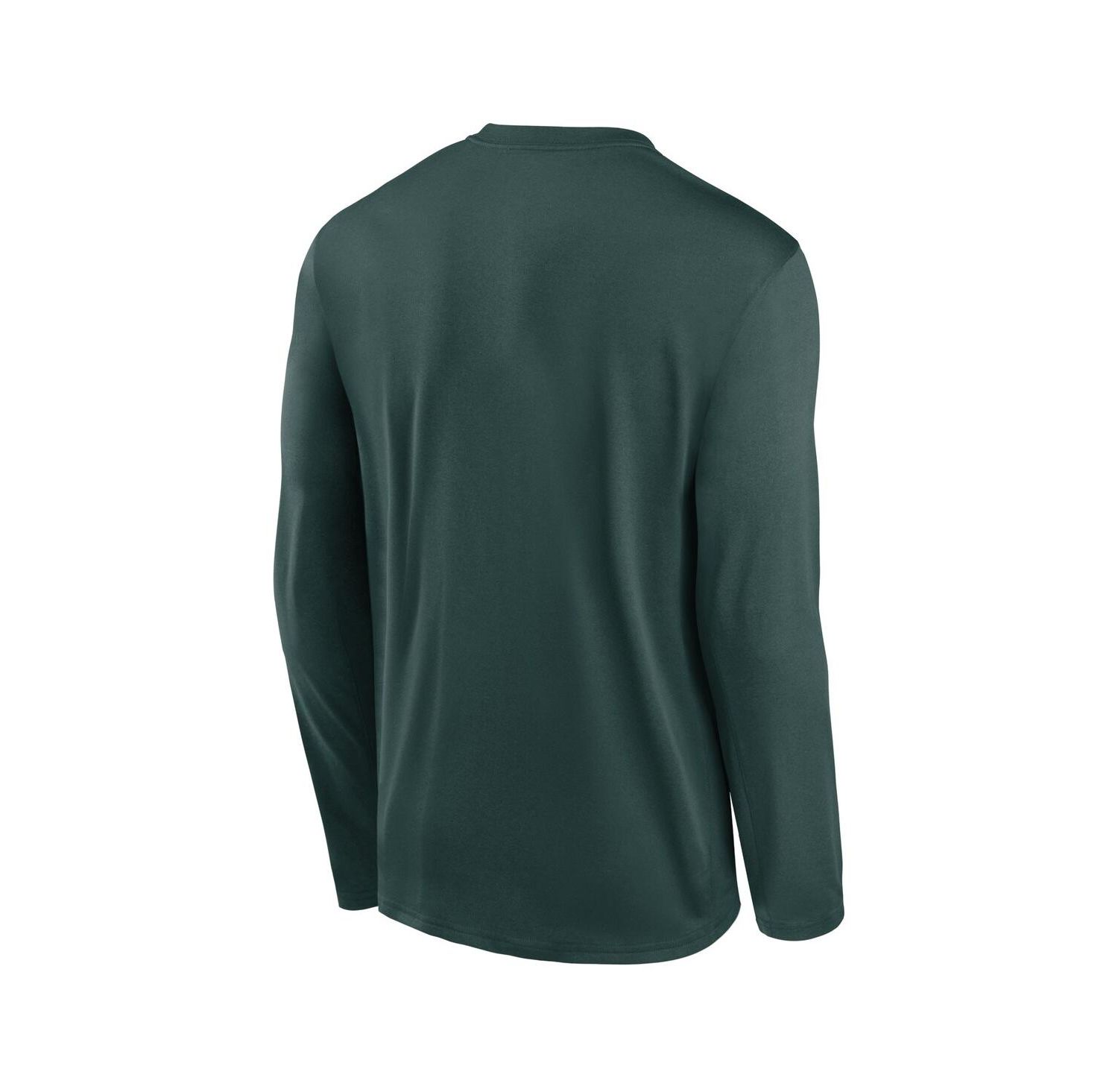 Men's Green Michigan State Spartans Primetime Center Lockup Two-Hit Legend Long Sleeve T-Shirt