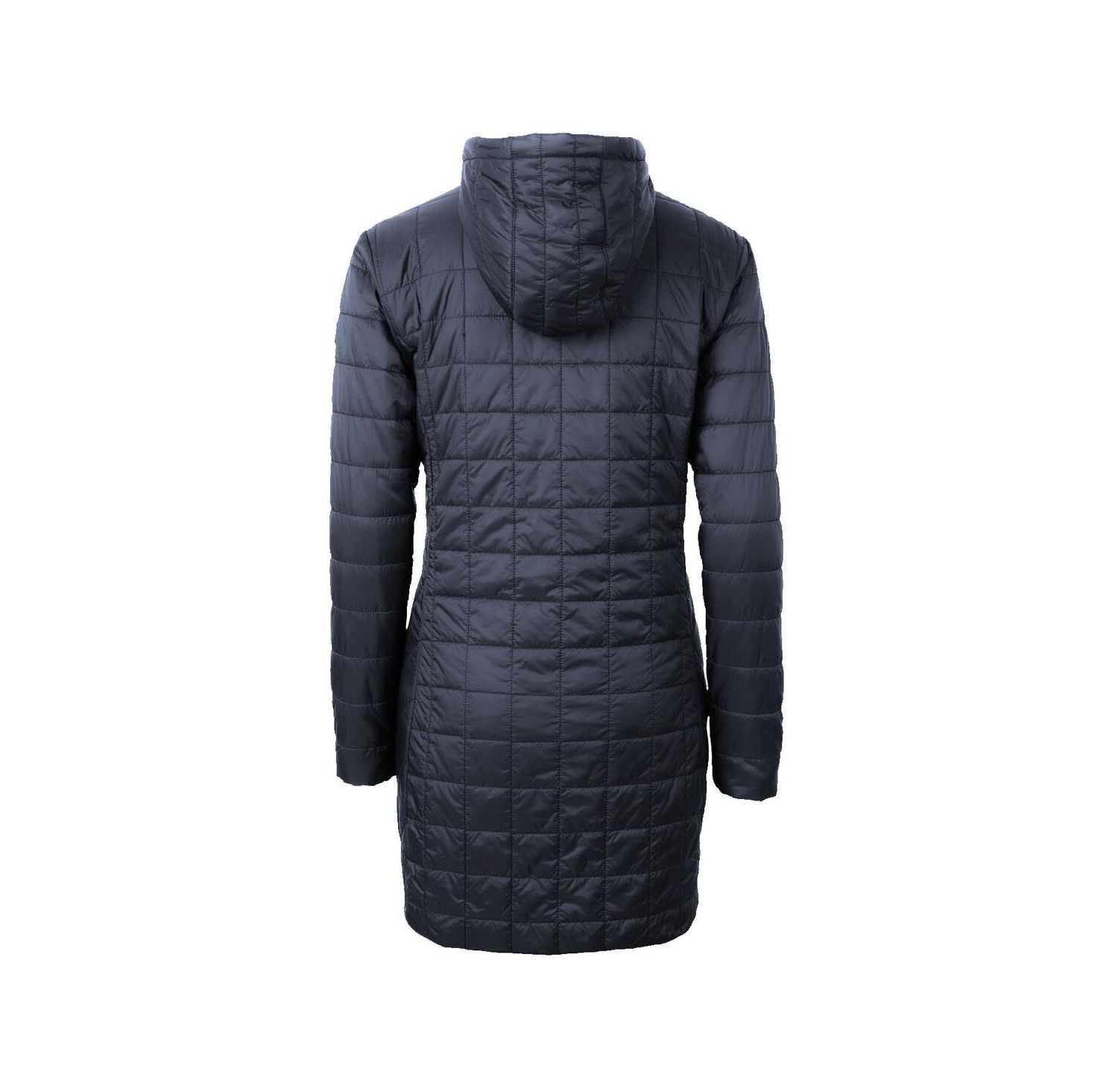 Women's Heather Navy Notre Dame Fighting Irish Rainier PrimaLoft Hooded Long Coat