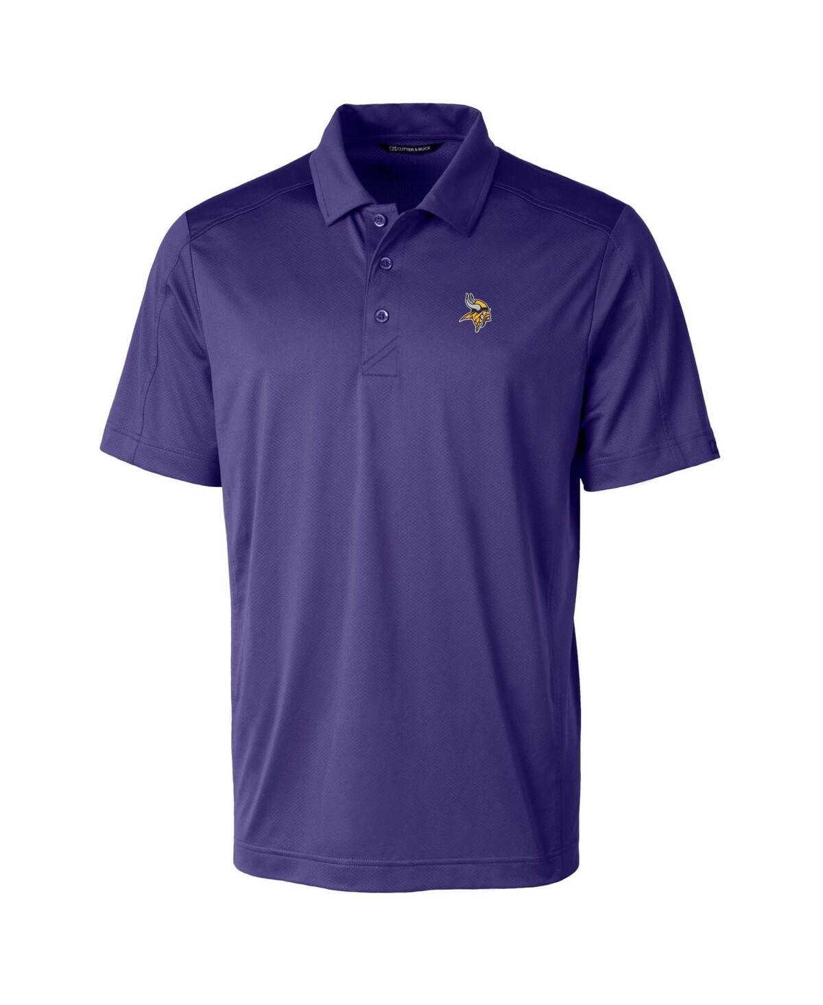 Cutter & Buck Men's Purple Minnesota Vikings Prospect Textured Stretch Polo In Purple