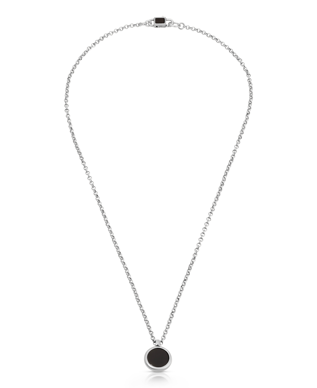 Ettika Single Circle Stone Necklace In Silver