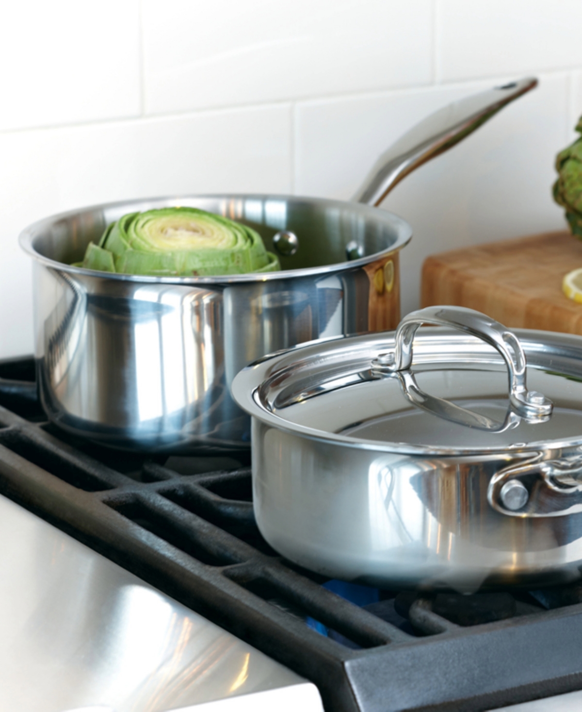Heritage Steel Titanium Series Fully Cladded 3-quart Saucepan With Lid In Stainless Steel