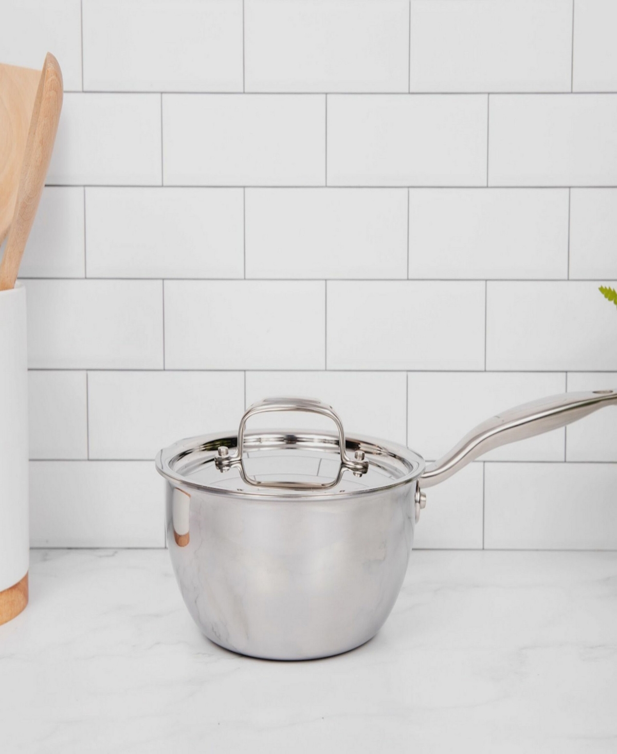 Heritage Steel Titanium Series Fully Cladded 2-quart Saucier With Lid In Stainless Steel