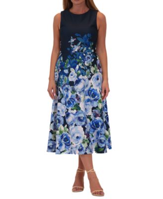 Donna Ricco - Women's Floral-Print A-Line Dress