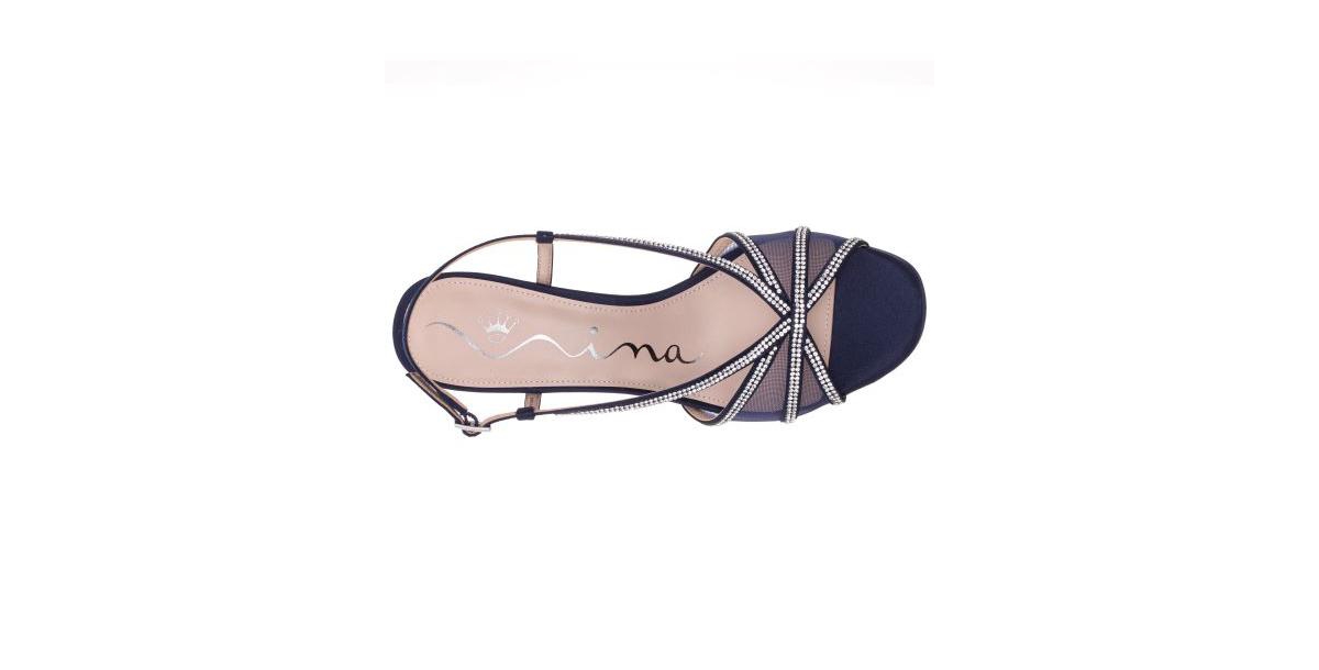 Nina Summer Slingback Platform Sandal In Navy