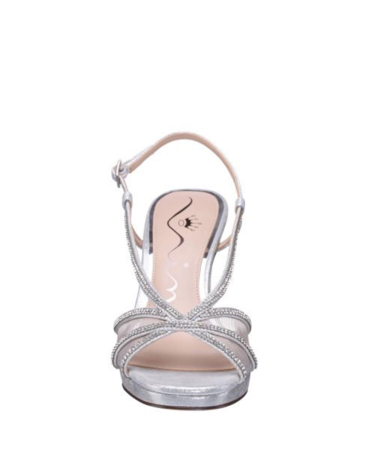Nina Summer Slingback Platform Sandal In Silver