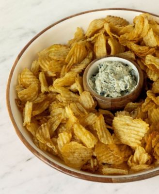 Wood Plus Collection Chip and Dip Serving Bowl, Set of 2