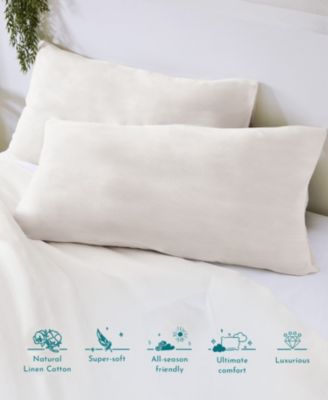 Heavy Slub Natural Beige 3-Piece Duvet Cover Set, Luxury 100% Cotton King Size Comforter Cover with 2 Pillow Shams, Button Closure, Corner Ties by California Design Den