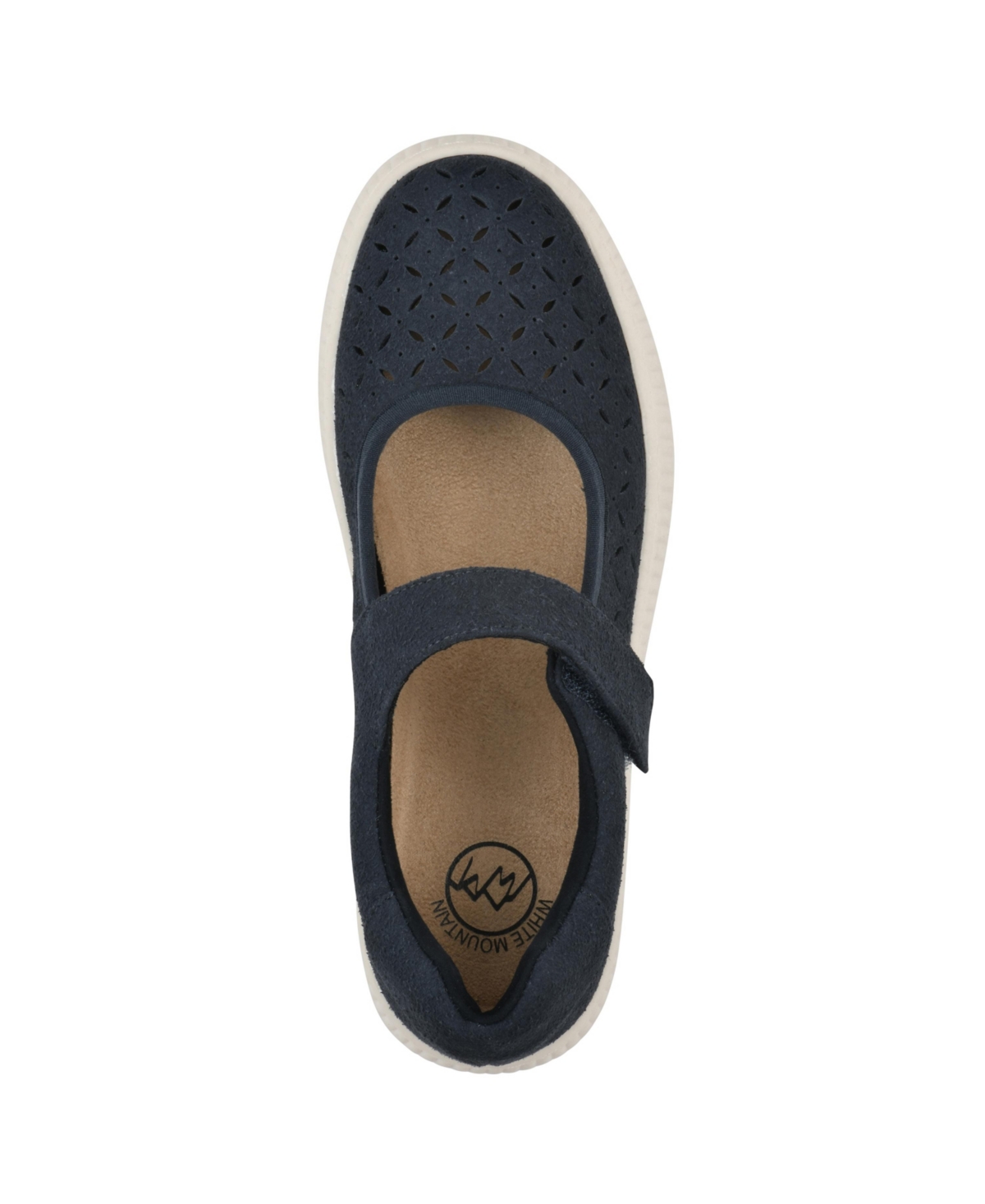 White Mountain Women's Doubles Round Toe Sneakers In Navy Sueded Smooth