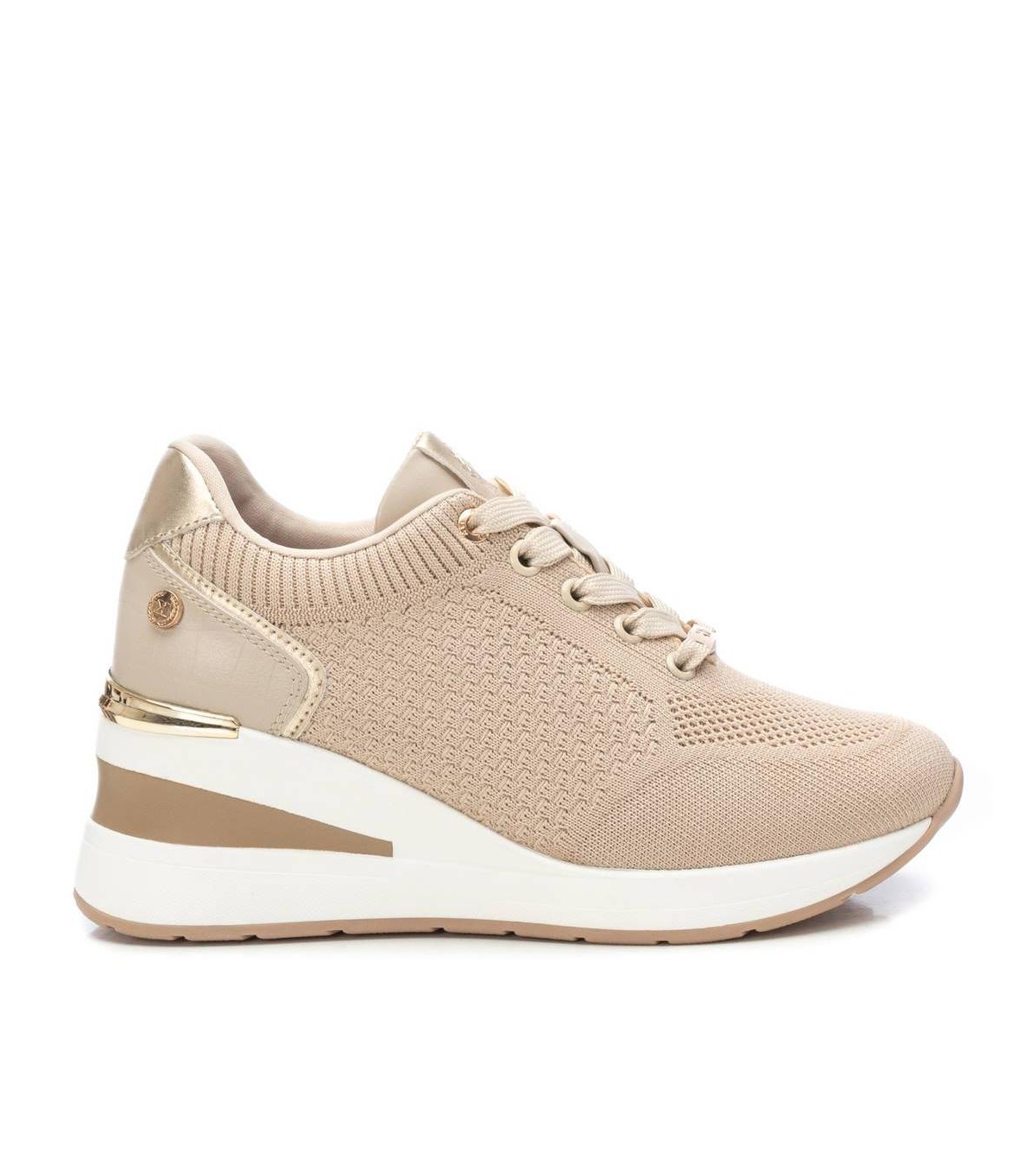 Women's Wedge Lace-Up Sneakers By Xti - Black